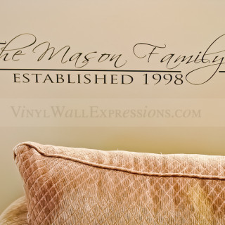 Custom Vinyl Art Family Name Decor1