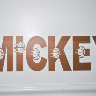 Boys custom name-basketball theme vinyl wall decor