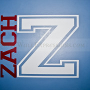 Name with monogram vinyl wall lettering