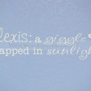 Giggle Wrapped in Sunlight with Custom Name or Text