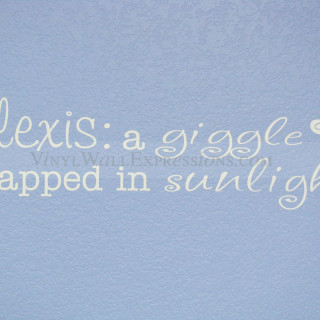 Giggle Wrapped in Sunlight with Custom Name or Text