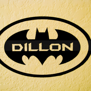 batman symbol wall decor with custom name vinyl wall expressions