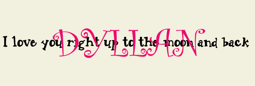 i love you to the moon and back-personalized baby name vinyl letter decor