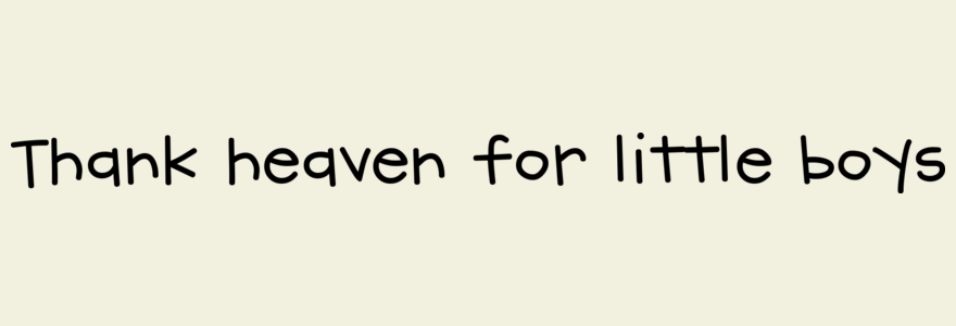 thank heaven for little boys-vinyl wall quote