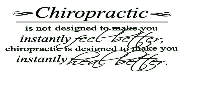 Chiropractic is designed to make you instantly heal better Custom Chiropractic Wall Quote