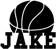Basketball Personalized Name Wall Decal