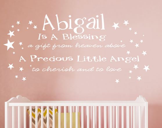 [Name] is a Blessing Personalized Name Wall Decal