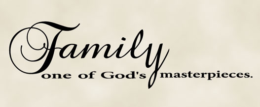 family one of God's masterpieces-vinyl wall quote