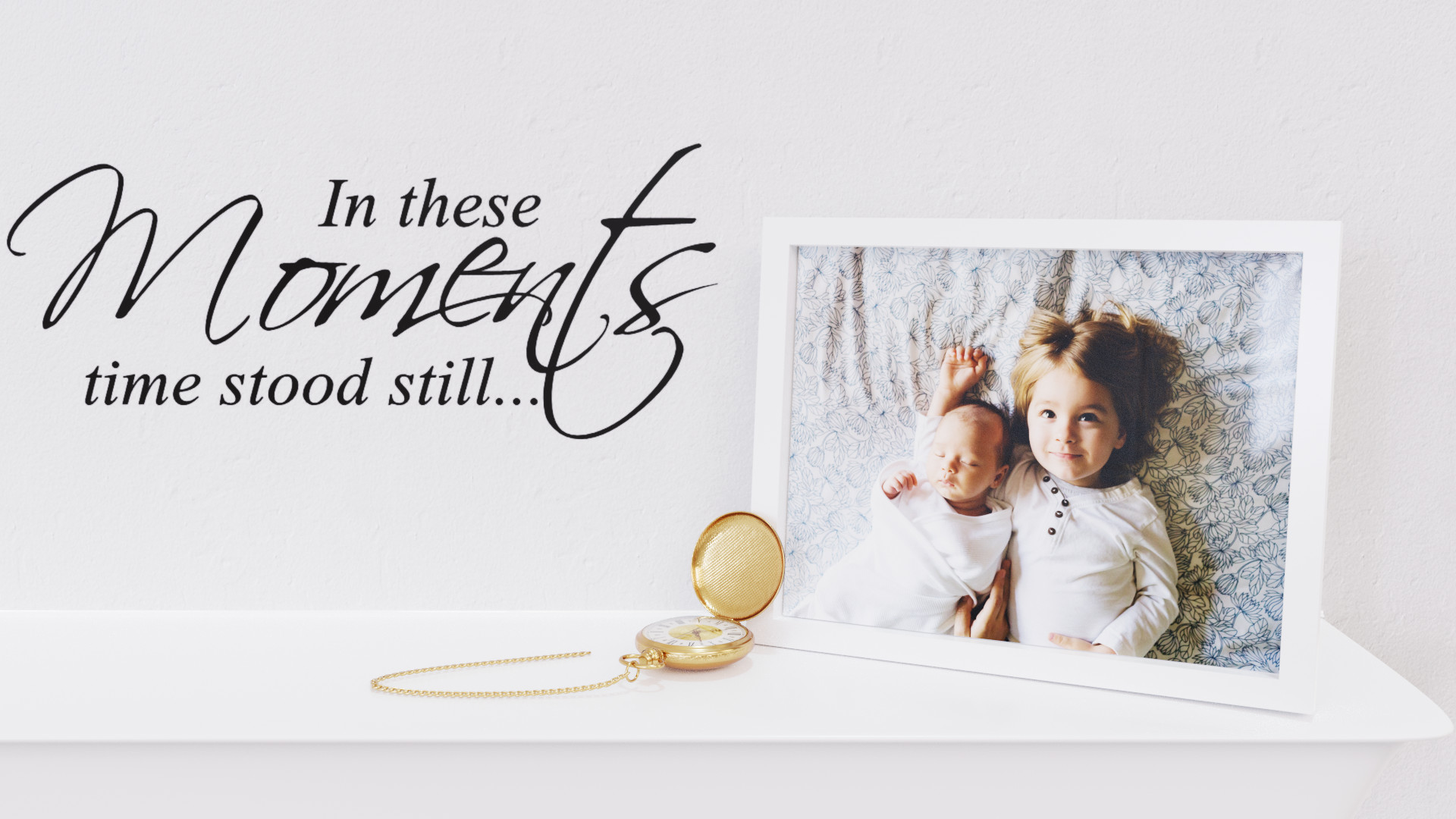 "In This Moment Time Stood Still" Vinyl Wall Decal - Quote Letter Sticker