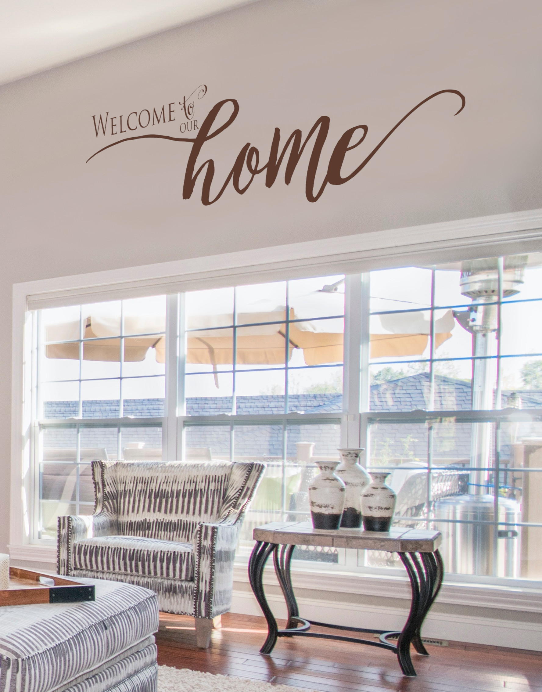 Welcome To Our Home Wall Decal Home Wall Quote Entryway Vinyl