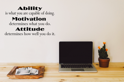 Ability Motivation Attitude Motivational Quote