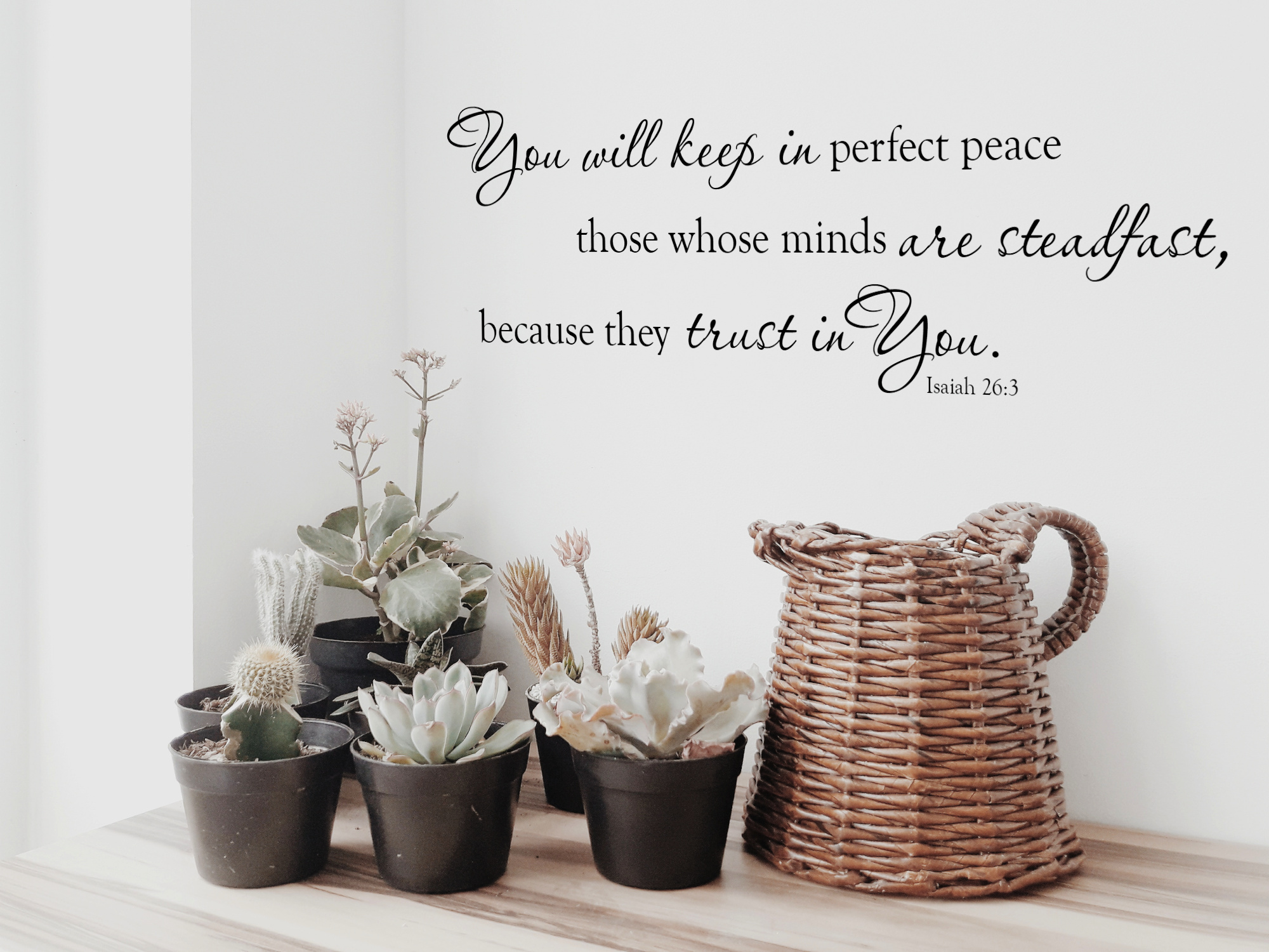 You Will Keep in Perfect Peace Wall Decal Wall Quote Vinyl Wall Lettering ReligiousR112